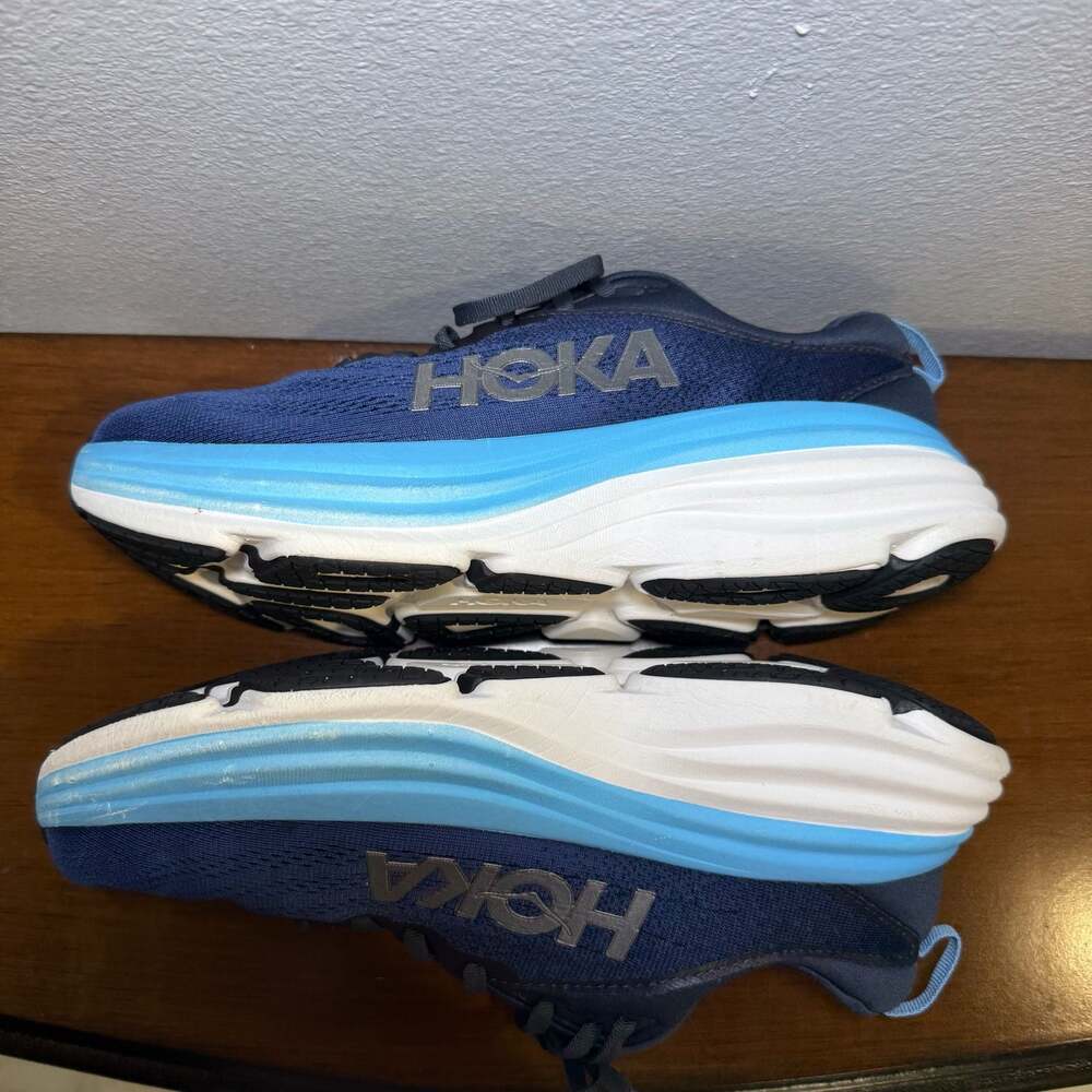 HOKA Bondi 8 Men's Running Shoes - Outer Space/All Aboard Men’s US 8D - Picture 9 of 11